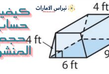 حساب حجم المنشور